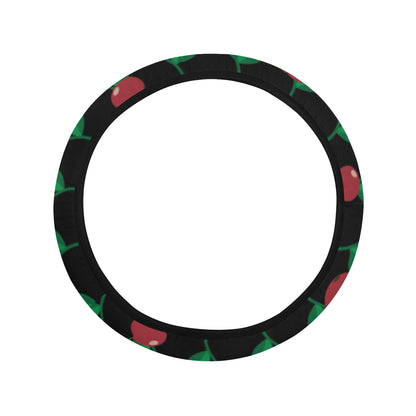 Cranberry Pattern Print Design CB01 Steering Wheel Cover with Elastic Edge