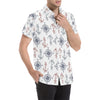 Anchor Pattern Print Design 06 Men's Short Sleeve Button Up Shirt