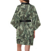 Camouflage Pattern Print Design 06 Women's Short Kimono