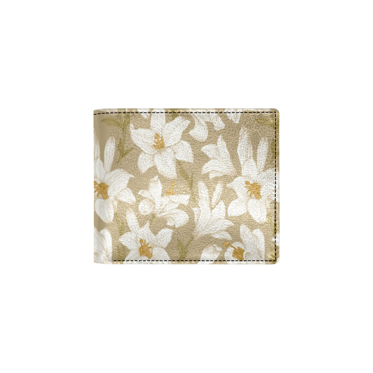 Lily Pattern Print Design LY07 Men's ID Card Wallet