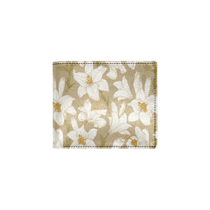 Lily Pattern Print Design LY07 Men's ID Card Wallet