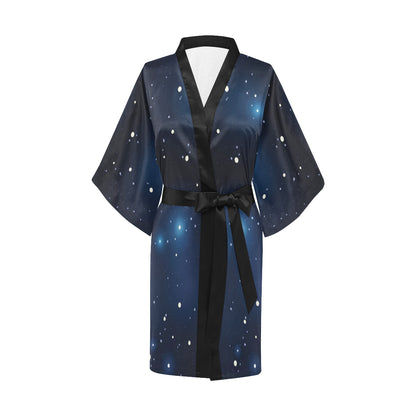 Night sky Pattern Print Design A02 Women's Short Kimono