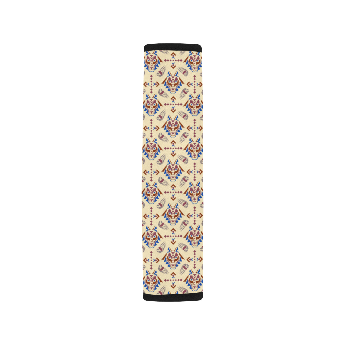 Aztec Wolf Pattern Print Design 03 Car Seat Belt Cover