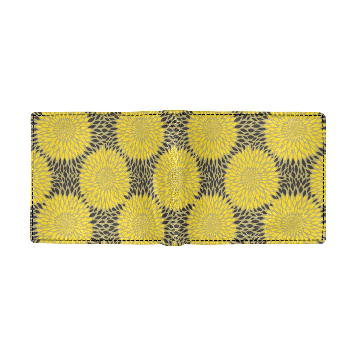 Sunflower Pattern Print Design SF06 Men's ID Card Wallet