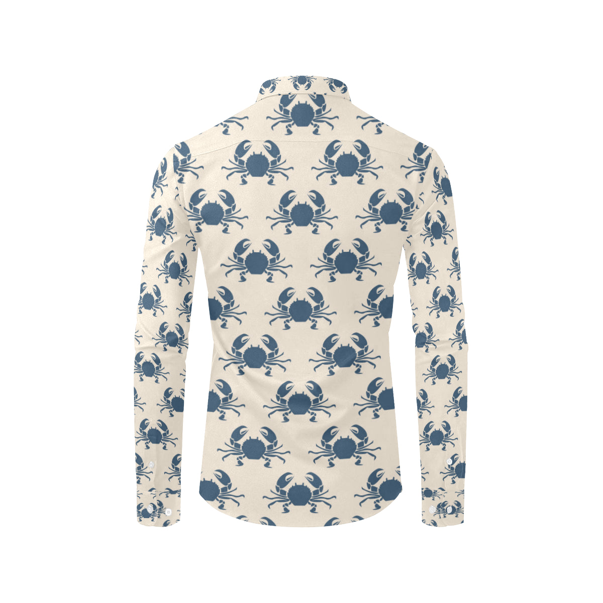 Crab Pattern Print Design 02 Men's Long Sleeve Shirt