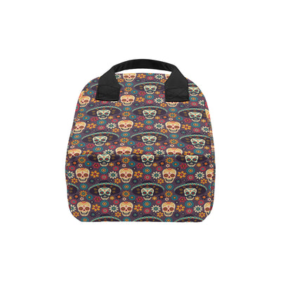 sugar skull Maxican Pattern Insulated Lunch Bag