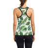 Green Pattern Tropical Palm Leaves Women's Racerback Tank Top