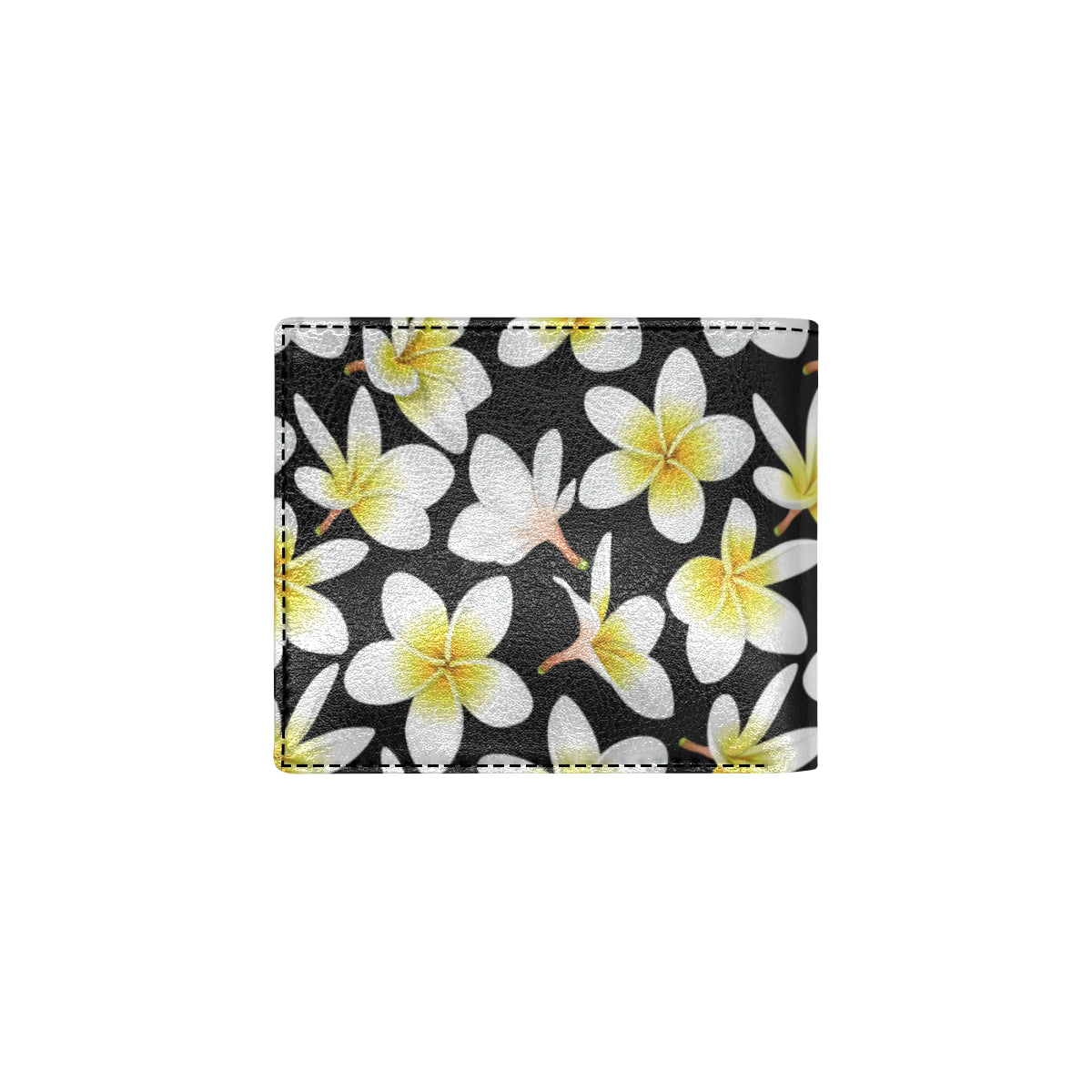 Yellow Plumeria Hawaiian Flowers Men's ID Card Wallet