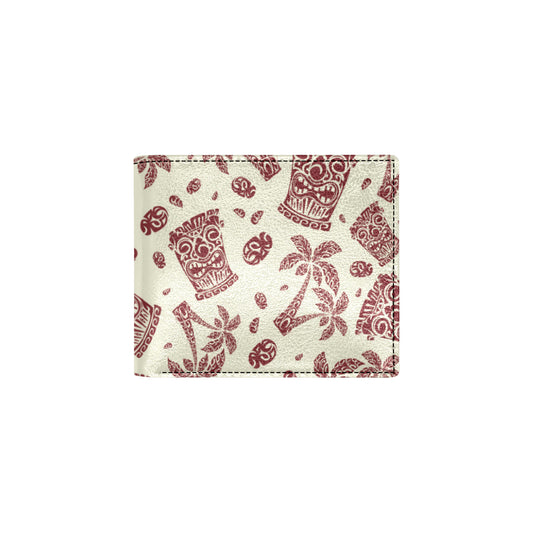 Tiki Tribal Mask Palm Tree Men's ID Card Wallet