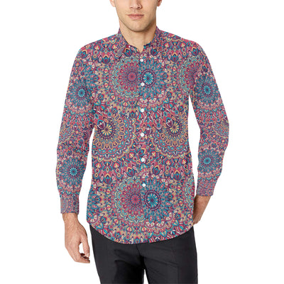 Boho Pattern Print Design 05 Men's Long Sleeve Shirt