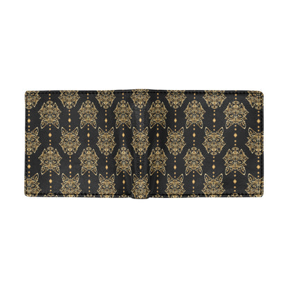 Aztec Wolf Pattern Print Design 04 Men's ID Card Wallet