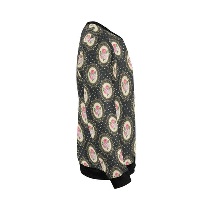Rose Pattern Print Design RO015 Men Long Sleeve Sweatshirt