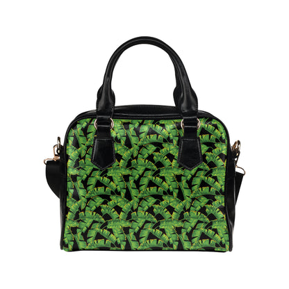 Banana Leaf Pattern Print Design 03 Shoulder Handbag