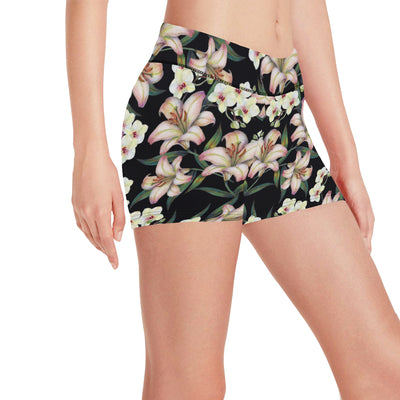 Lily Pattern Print Design LY03 Yoga Shorts