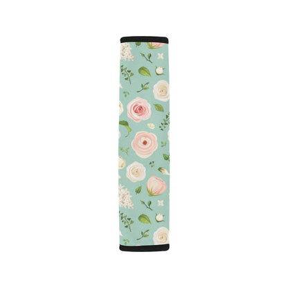 Lisianthus Pattern Print Design 01 Car Seat Belt Cover