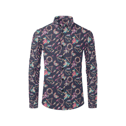 Boho Dream Catcher Colorful Men's Long Sleeve Shirt