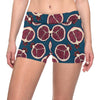 Pomegranate Pattern Print Design PG02 Yoga Shorts