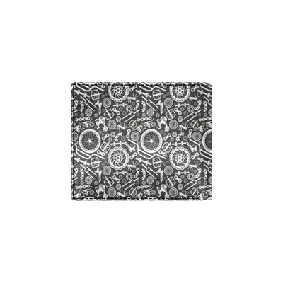 Bicycle Tools Pattern Print Design 02 Men's ID Card Wallet