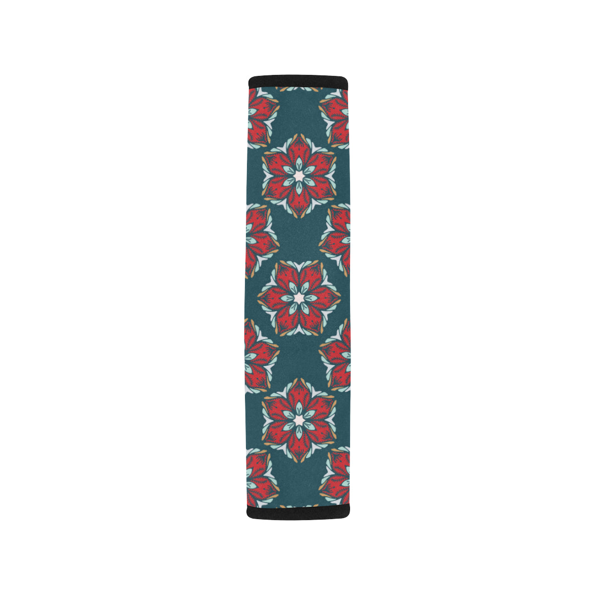 Poinsettia Pattern Print Design A03 Car Seat Belt Cover