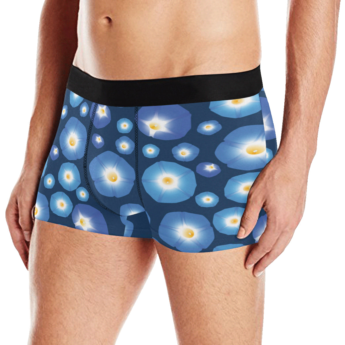 Morning Glory Pattern Print Design 02 Men's Boxer Briefs