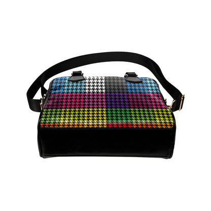 Houndstooth Colorful Pattern Print Design 01 Shoulder Handbag