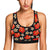 Red Hibiscus Pattern Print Design HB022 Sports Bra