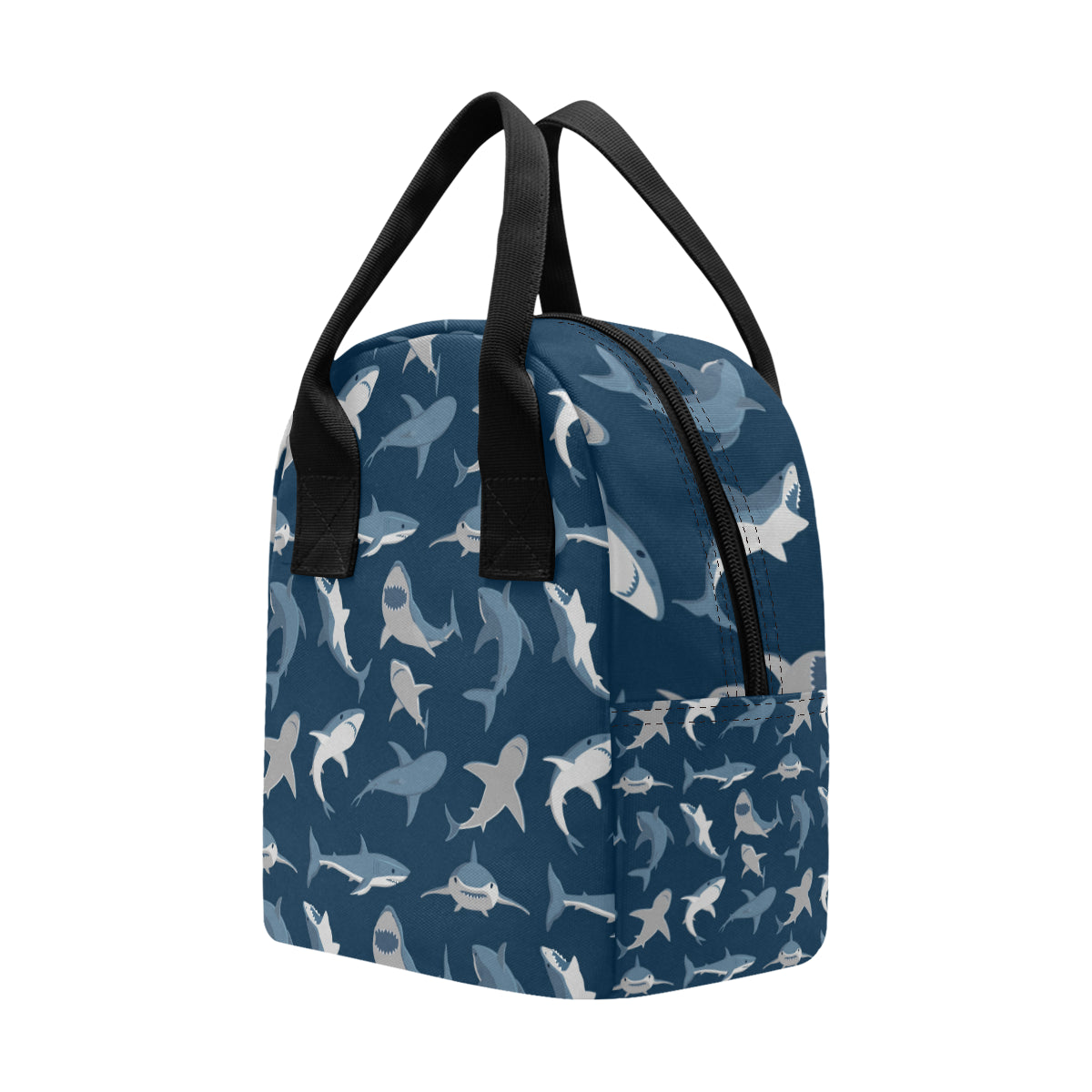 Shark Action Pattern Insulated Lunch Bag