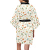 Beach Themed Pattern Print Design 05 Women's Short Kimono