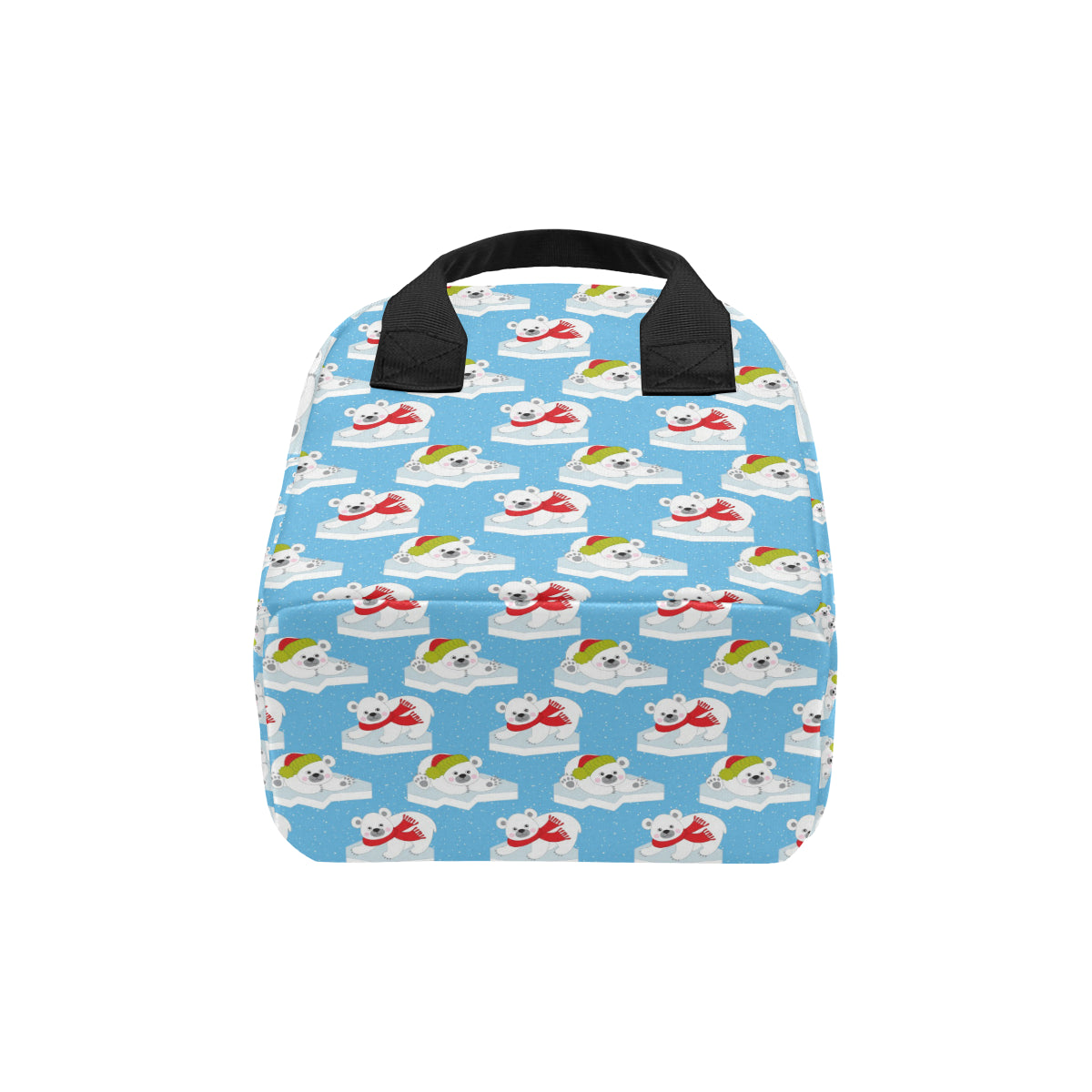 Polar Bear Pattern Print Design PB06 Insulated Lunch Bag