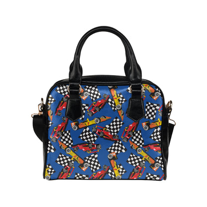 Racing Pattern Print Design A01 Shoulder Handbag