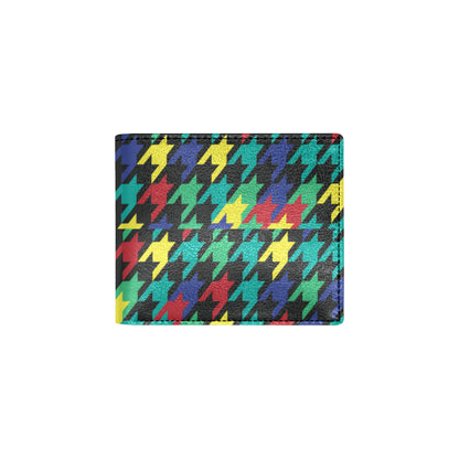 Houndstooth Colorful Pattern Print Design 02 Men's ID Card Wallet