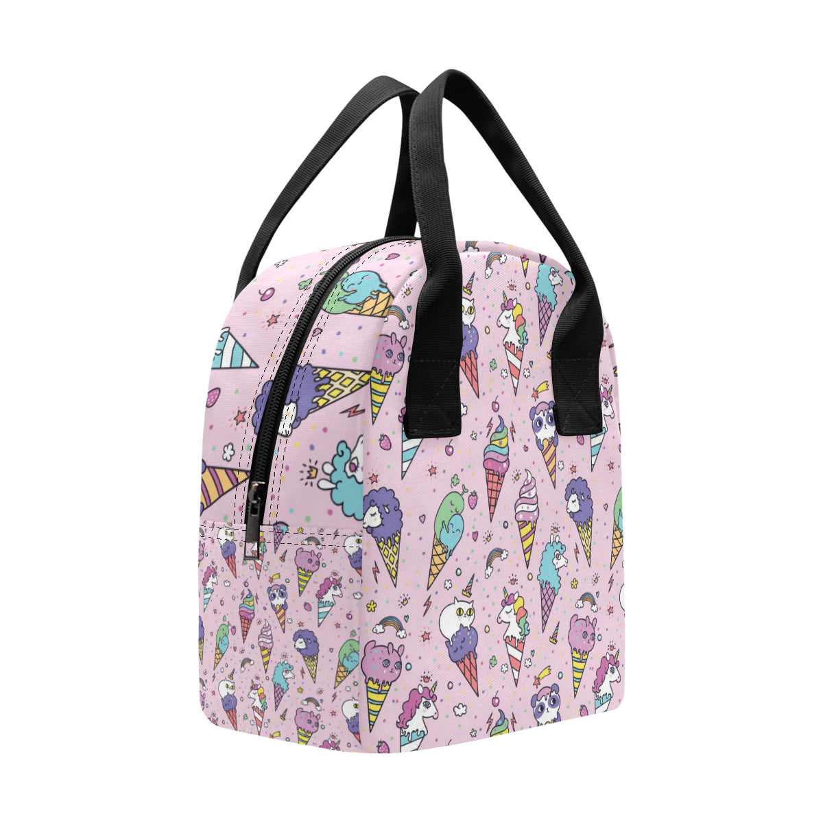 Ice Cream Pattern Print Design IC05 Insulated Lunch Bag