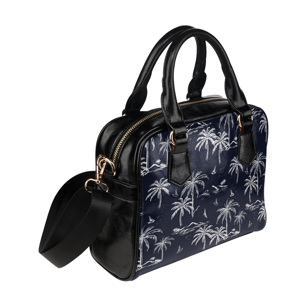 Pacific island Pattern Print Design A02 Shoulder Handbag