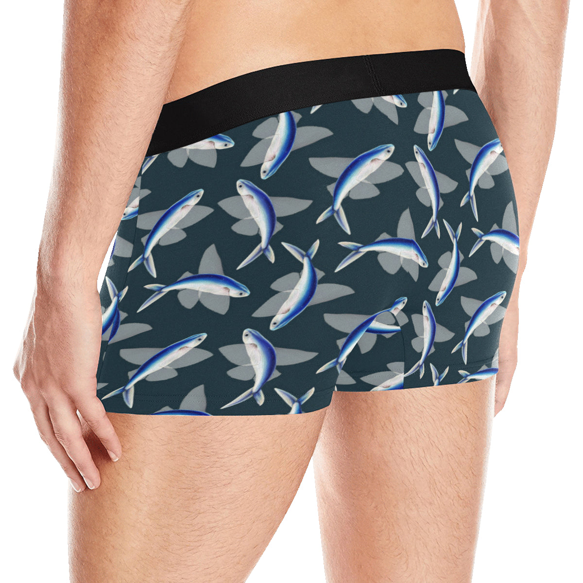 Flying Fish Pattern Print Design 04 Men's Boxer Briefs