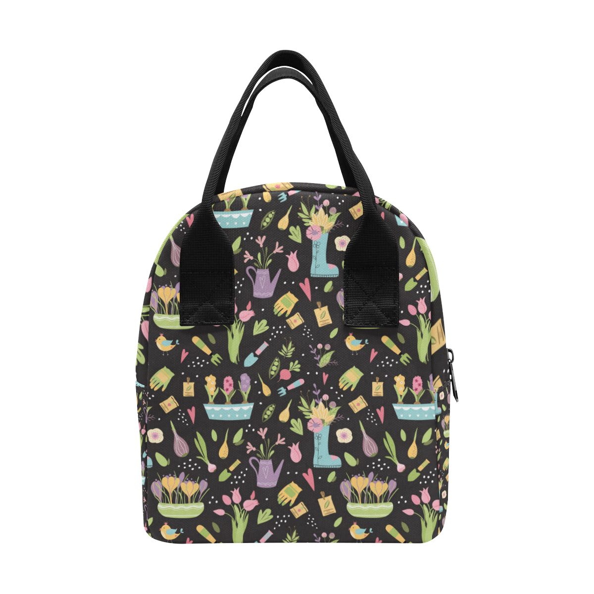 Gardening Pattern Print Design G03 Insulated Lunch Bag