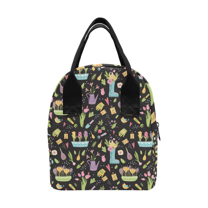 Gardening Pattern Print Design G03 Insulated Lunch Bag