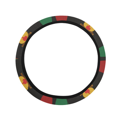 Conga Pattern Print Design 01 Steering Wheel Cover with Elastic Edge