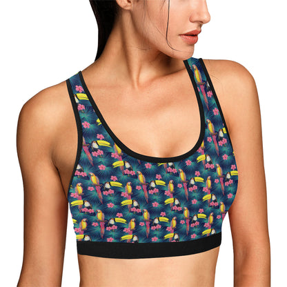 Toucan Parrot Design Sports Bra