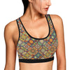 Mandala Flower Themed Design Print Sports Bra