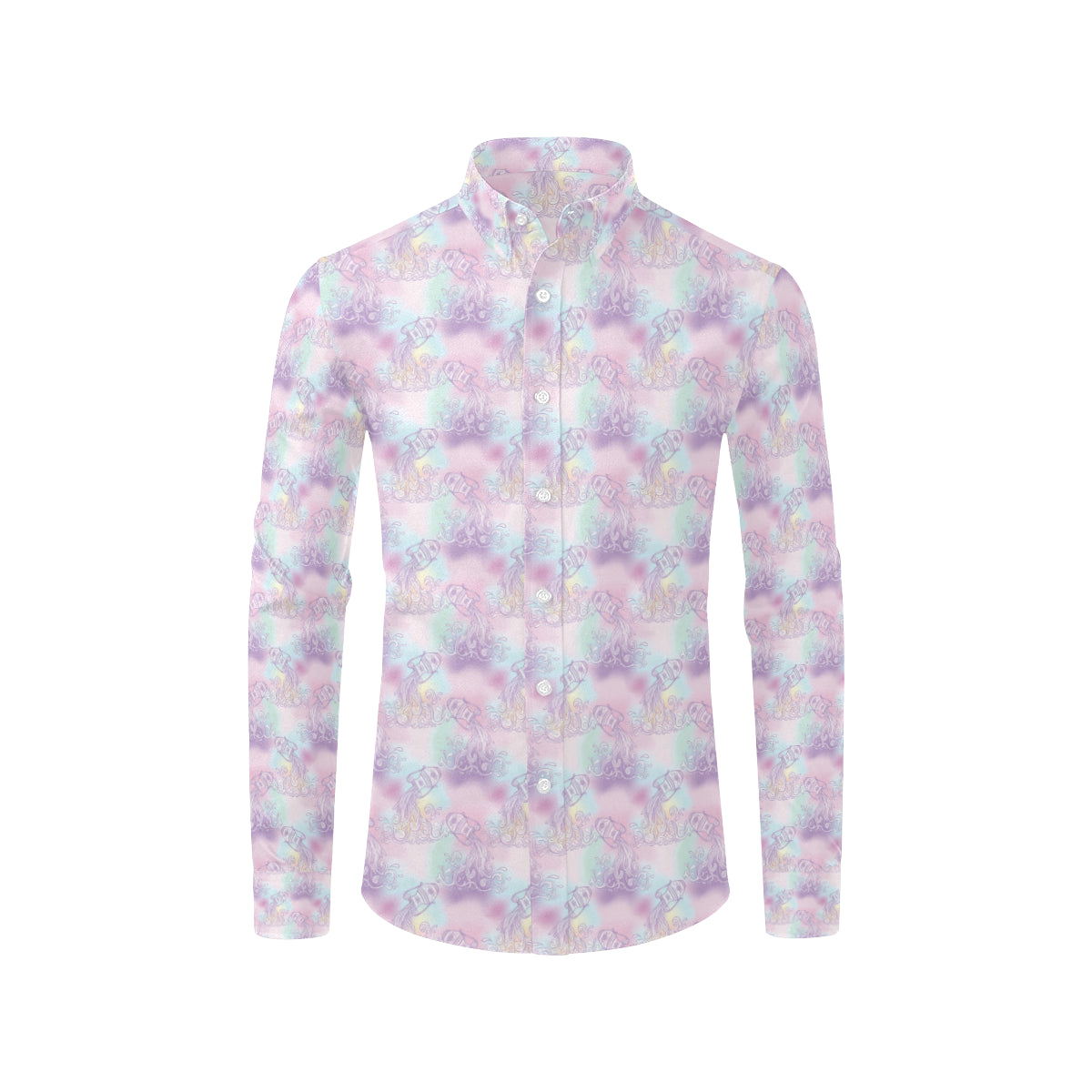 Aquarius Zodiac Pattern Print Design 01 Men's Long Sleeve Shirt