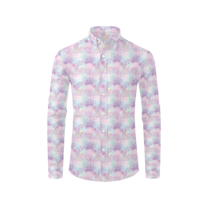 Aquarius Zodiac Pattern Print Design 01 Men's Long Sleeve Shirt