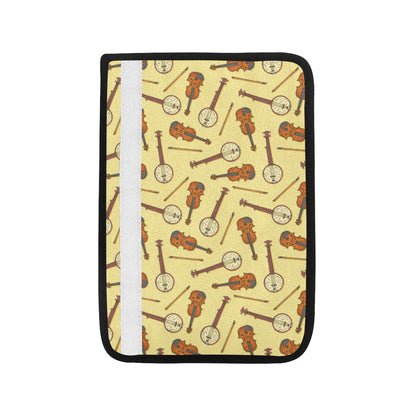 Banjo Violin Pattern Print Design 01 Car Seat Belt Cover