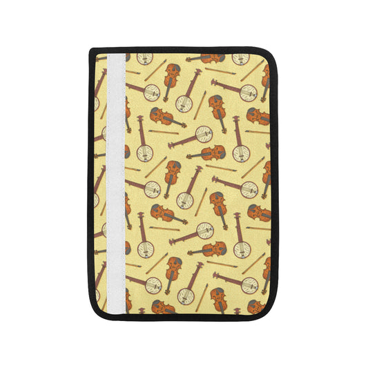 Banjo Violin Pattern Print Design 01 Car Seat Belt Cover