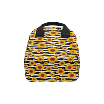 Sunflower Pattern Print Design SF010 Insulated Lunch Bag