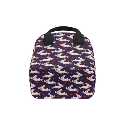 Rabbit Pattern Print Design RB016 Insulated Lunch Bag