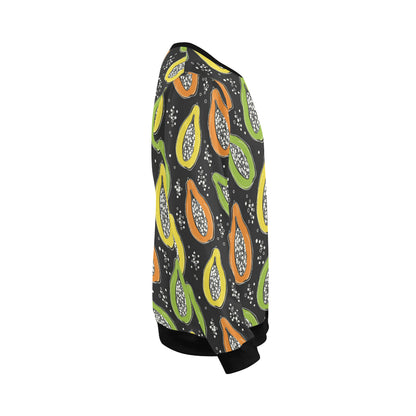 Papaya Pattern Print Design PP05 Men Long Sleeve Sweatshirt