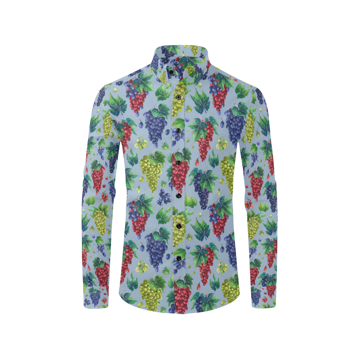 Grape Pattern Print Design GP06 Men's Long Sleeve Shirt