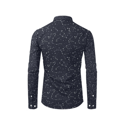 Constellation Pattern Print Design 03 Men's Long Sleeve Shirt