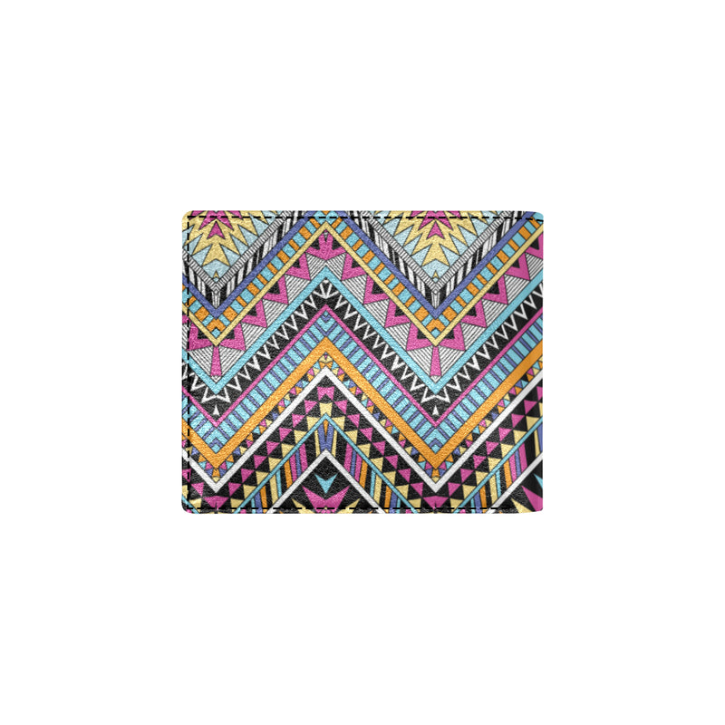 Multicolor zigzag Tribal Aztec Men's ID Card Wallet