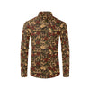 Skull Roses Vintage Design Themed Print Men's Long Sleeve Shirt